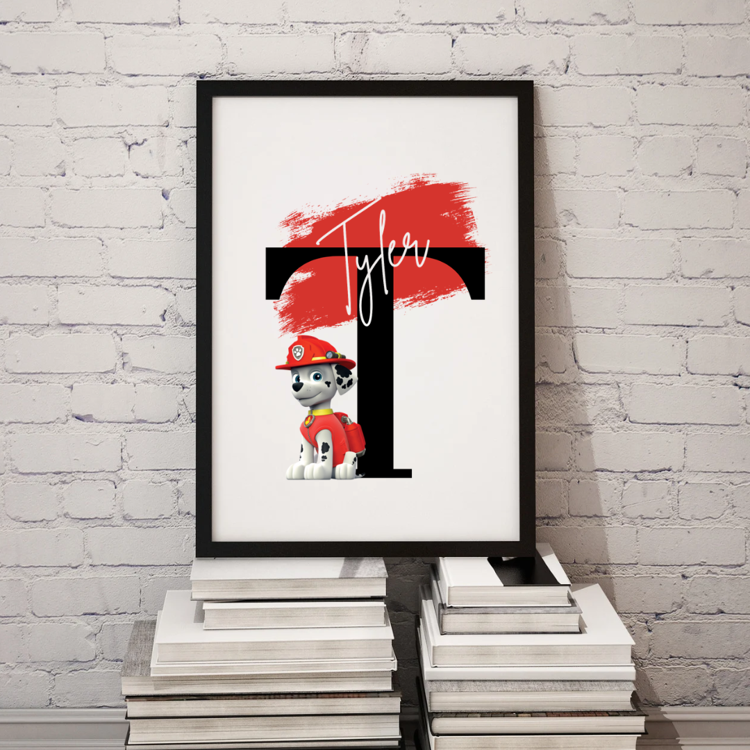 Rescue Pups Name & Initial Prints
