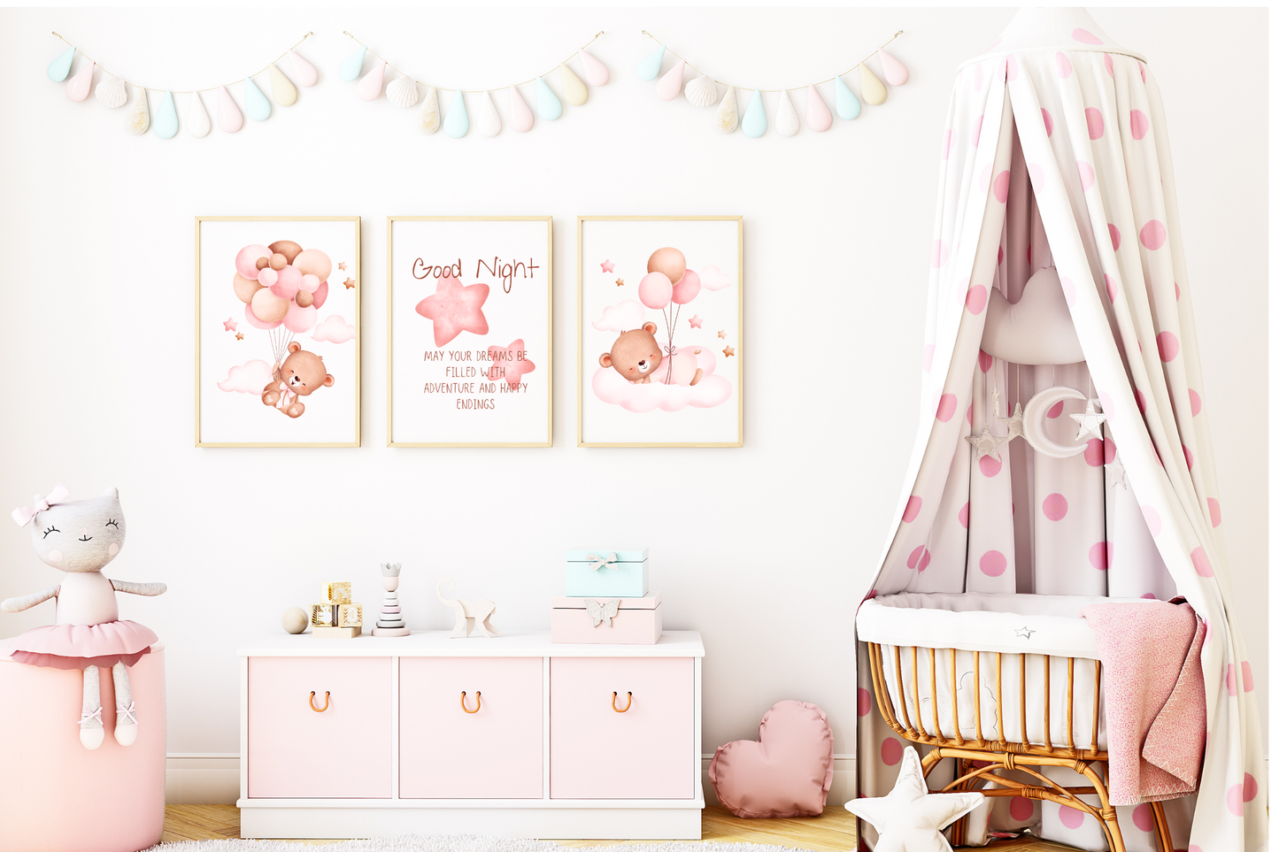 Goodnight Baby Set of 3 Print