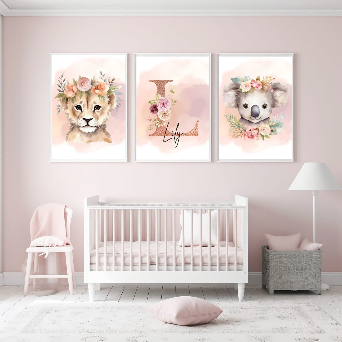 Personalised Baby Nursery Prints - Set of 3