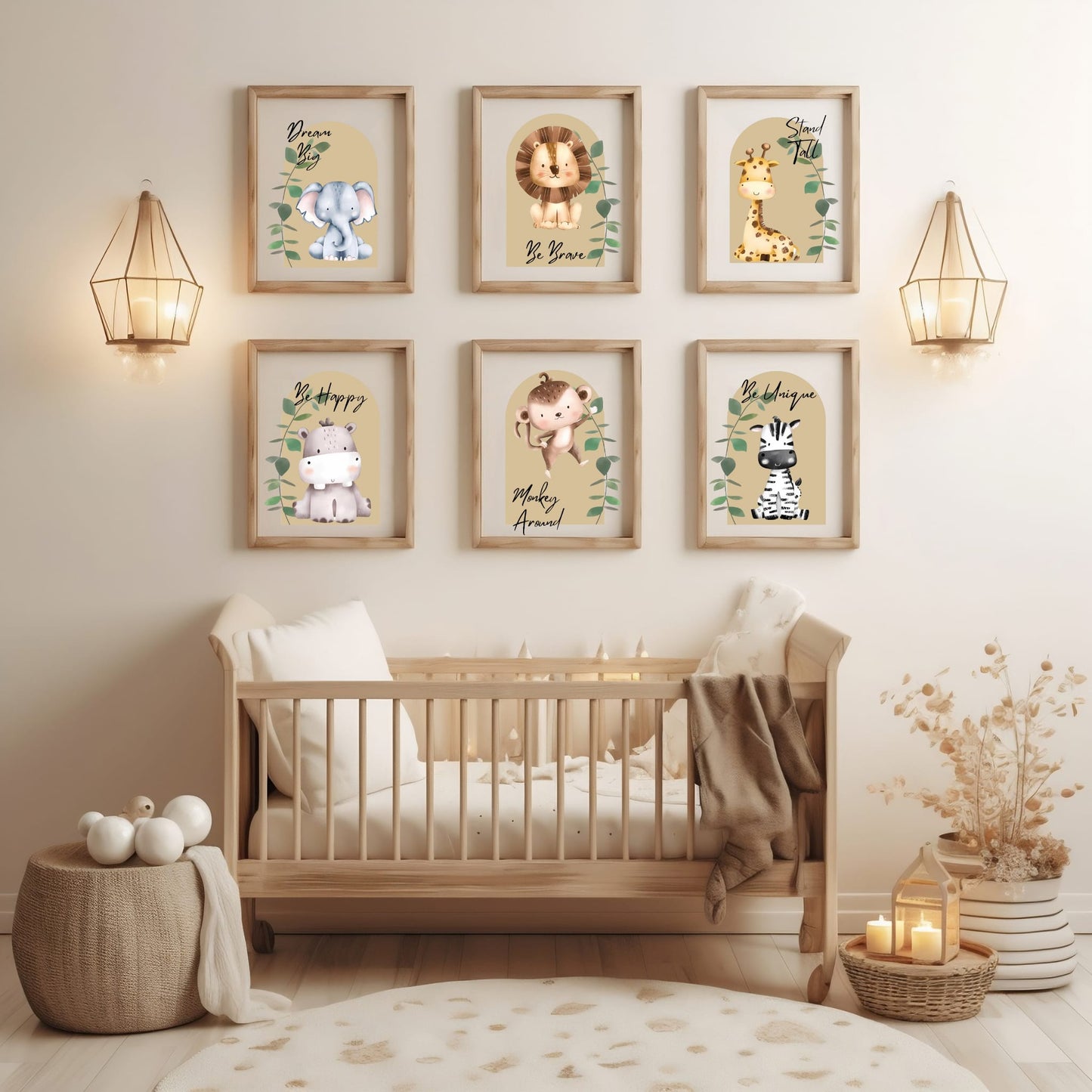 Sweet Safari Nursery Prints - Set of 6