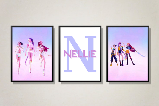 K-Pop inspired Name & Initial Set of 3 Prints