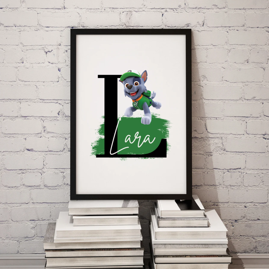 Rescue Pups Name & Initial Prints