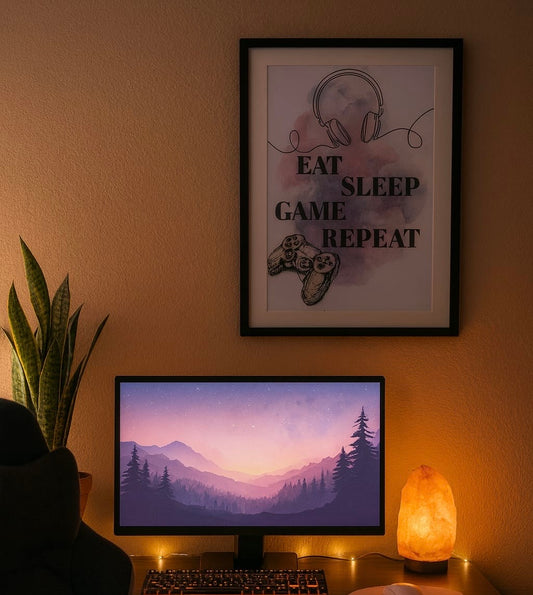 Eat, Sleep, Game, Repeat Gaming Print