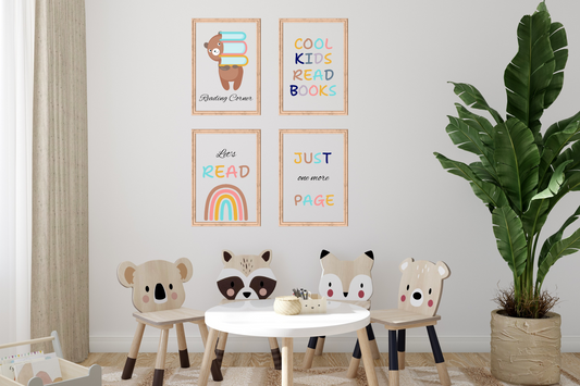 Reading Corner - 4 Wall Prints