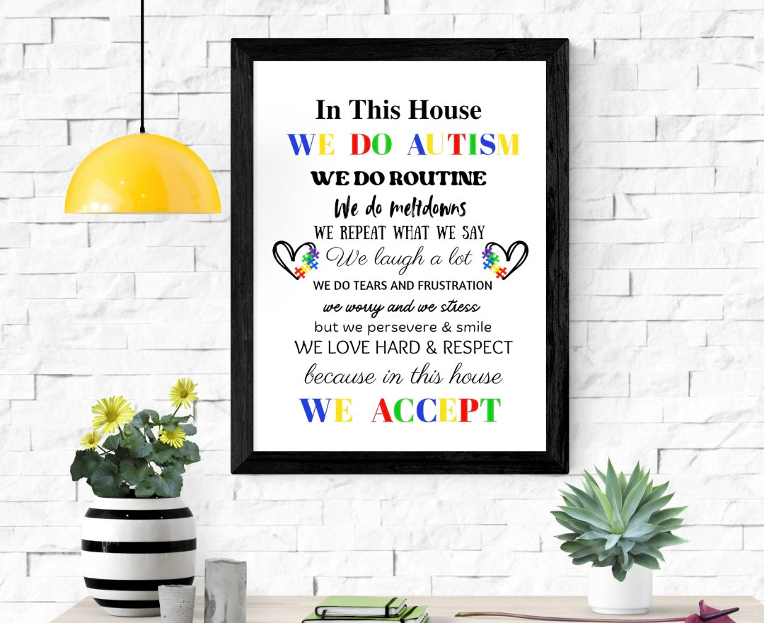 In This House We Do Autism Print
