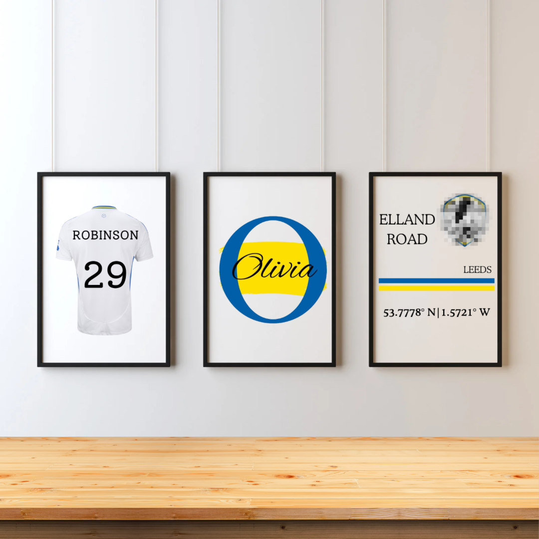 Personalised Football Name & Initial Set of 3