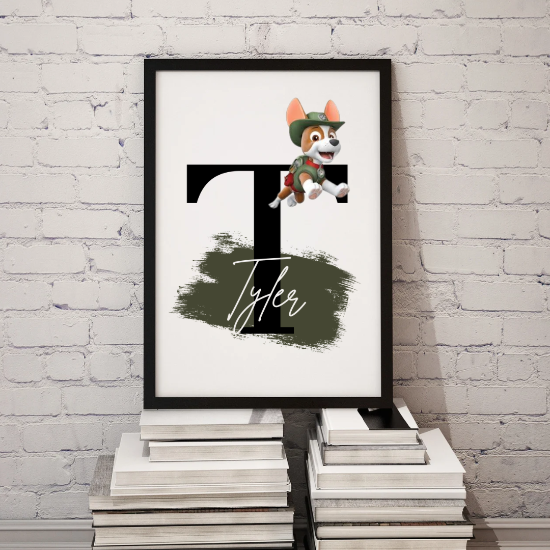 Rescue Pups Name & Initial Prints